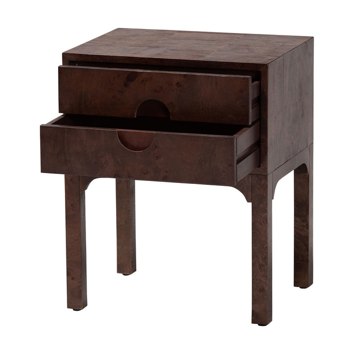 Bali & Pari Kayla Real Burl Wood Side Table