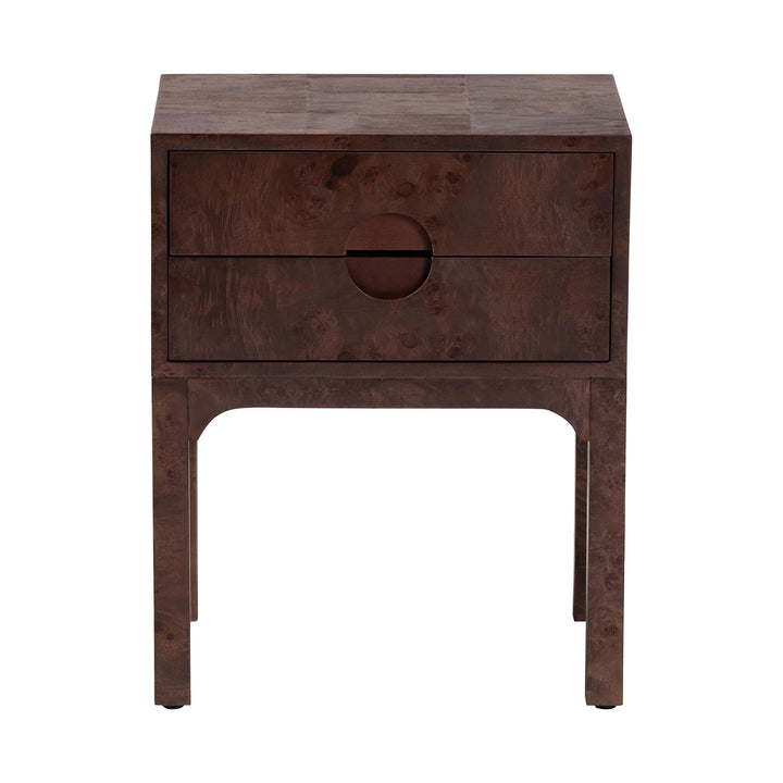 Bali & Pari Kayla Real Burl Wood Side Table