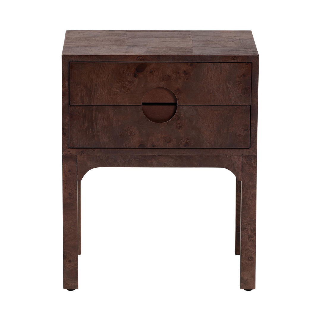 Bali & Pari Kayla Real Burl Wood Side Table