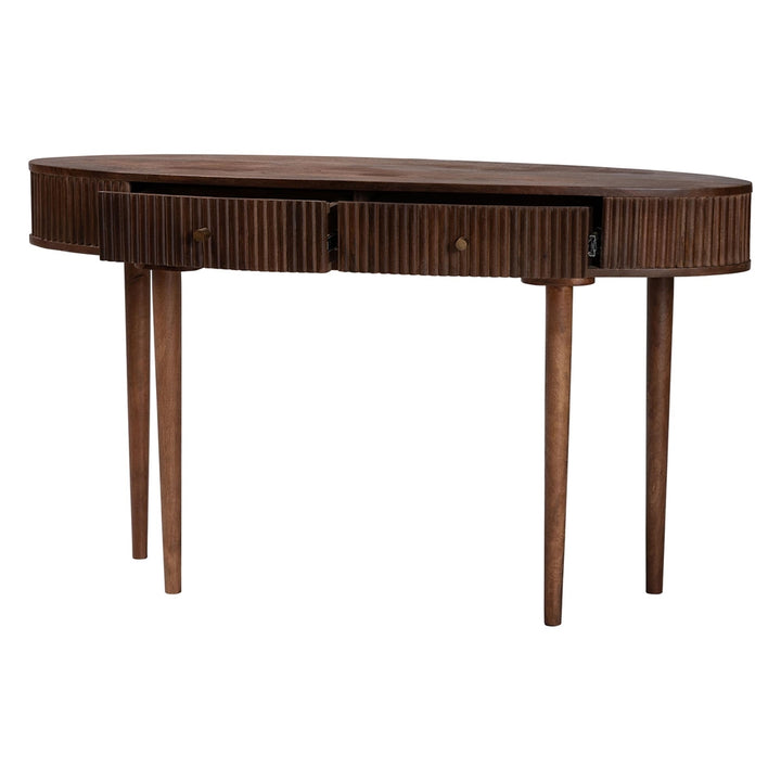 Linore Fluted Wood Console Table