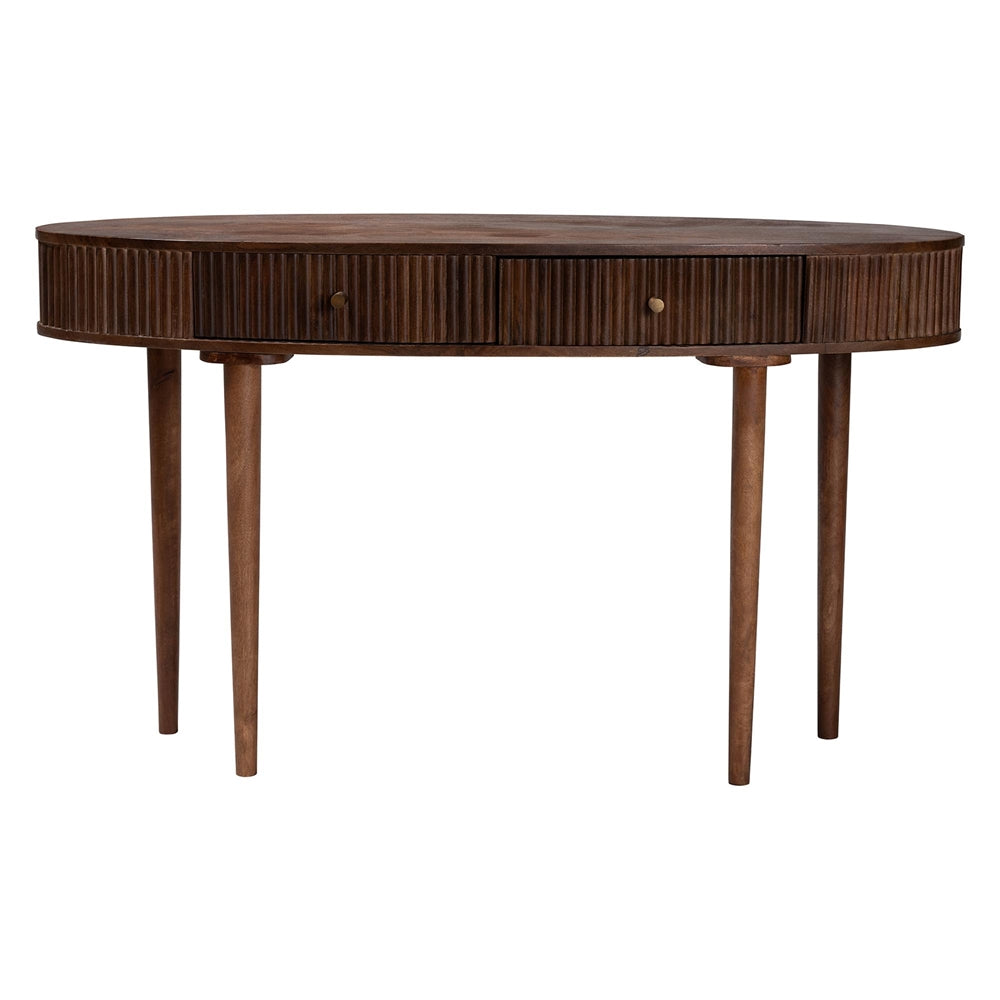 Linore Fluted Wood Console Table