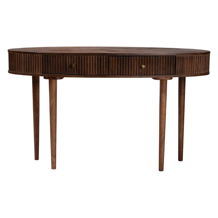 Linore Fluted Wood Console Table
