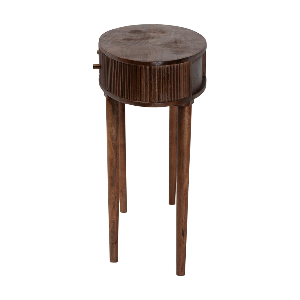 Linore Fluted Wood Console Table