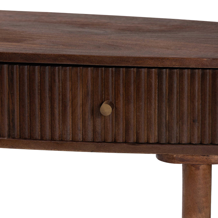 Linore Fluted Wood Console Table