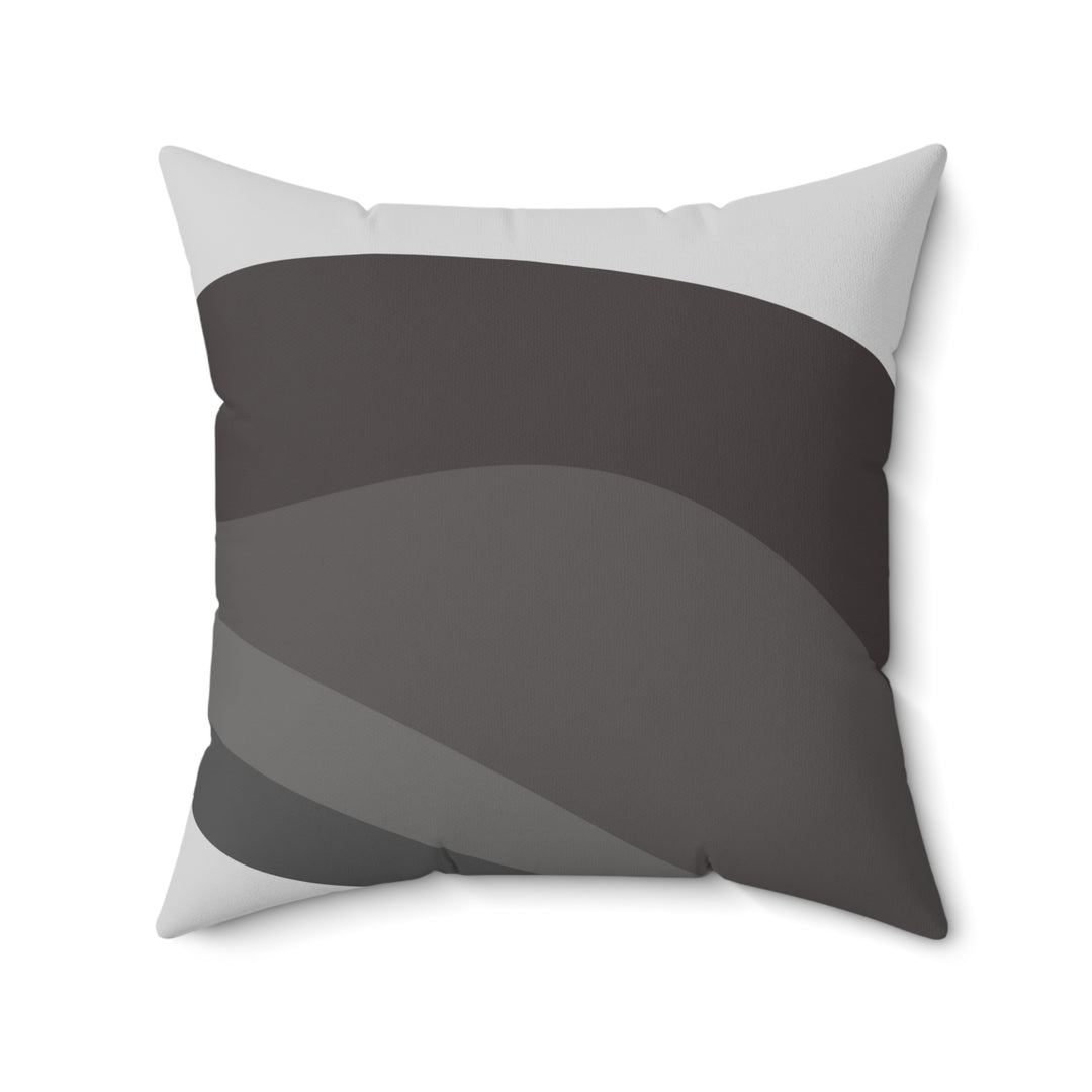 Black and Gray Patchwork Throw Pillow