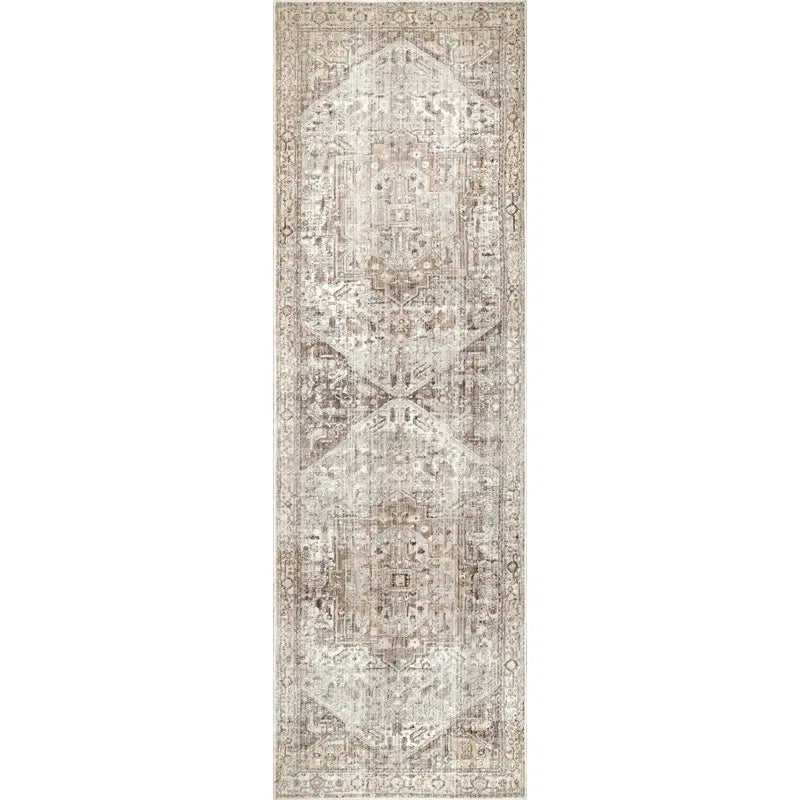 Wideman Medallion Area Rug for Living Room Bedroom Dining Room Kitchen, Neutral/Beige