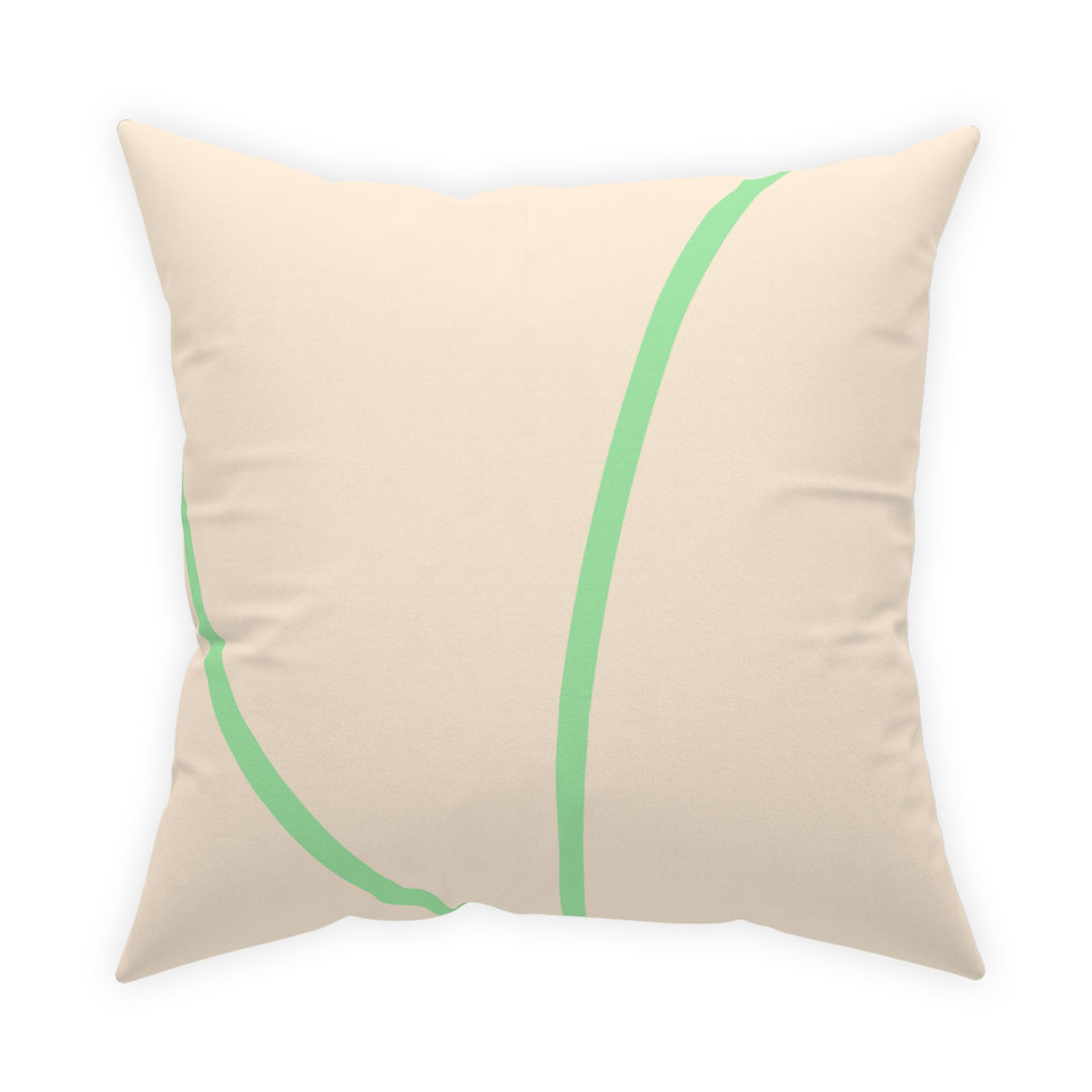 Soft Salmon and Vine Accent Pillow