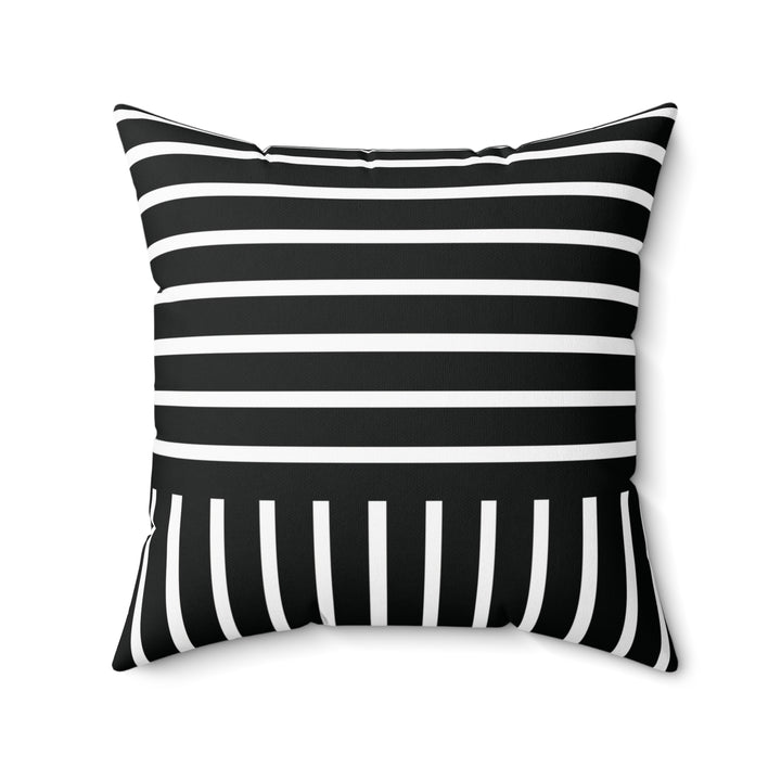 Black and White Striped Pillow