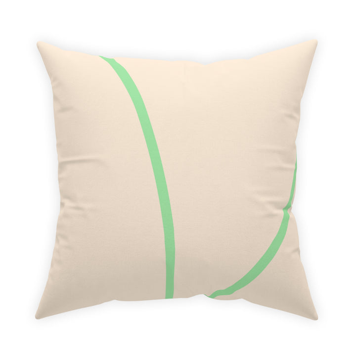 Soft Salmon and Vine Accent Pillow