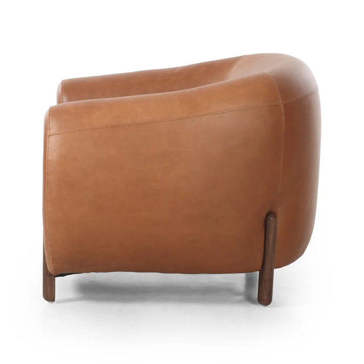 Bruno Leather Barrel Chair