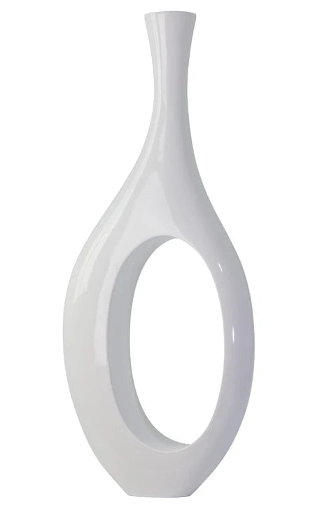 Trombone Vase – Small White