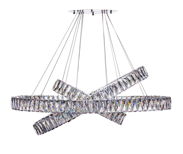 Crystal Elegance LED Chandelier 3 Ovals