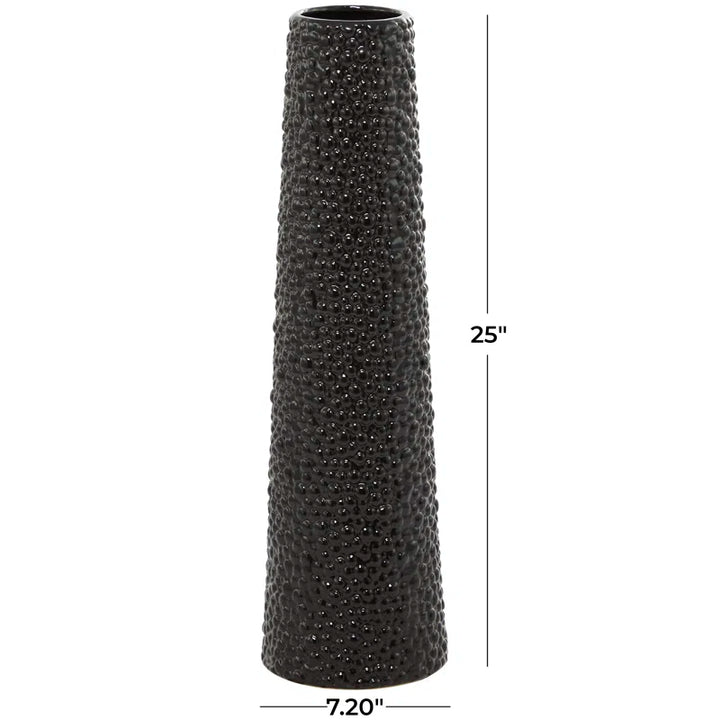 Ceramic Tall Decorative Vase with Bubble Texture