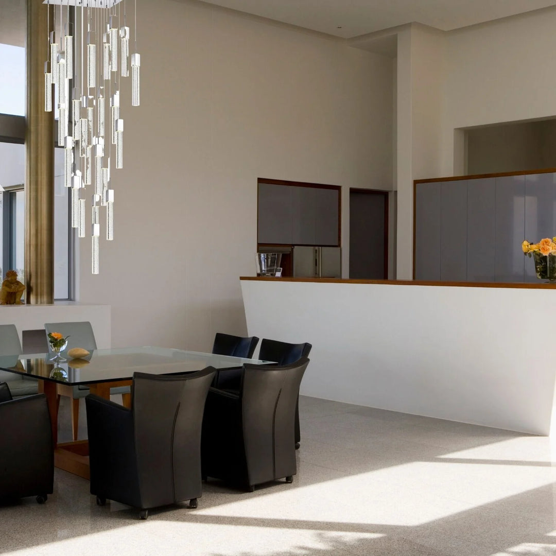 Rectangular Crystal Chandelier. XL 25 Light