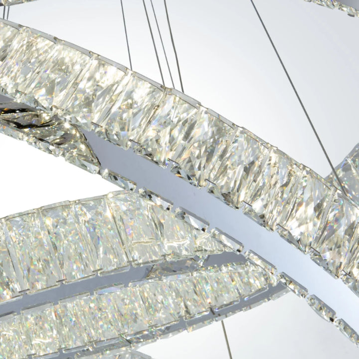 Crystal Elegance LED Chandelier 3 Ovals