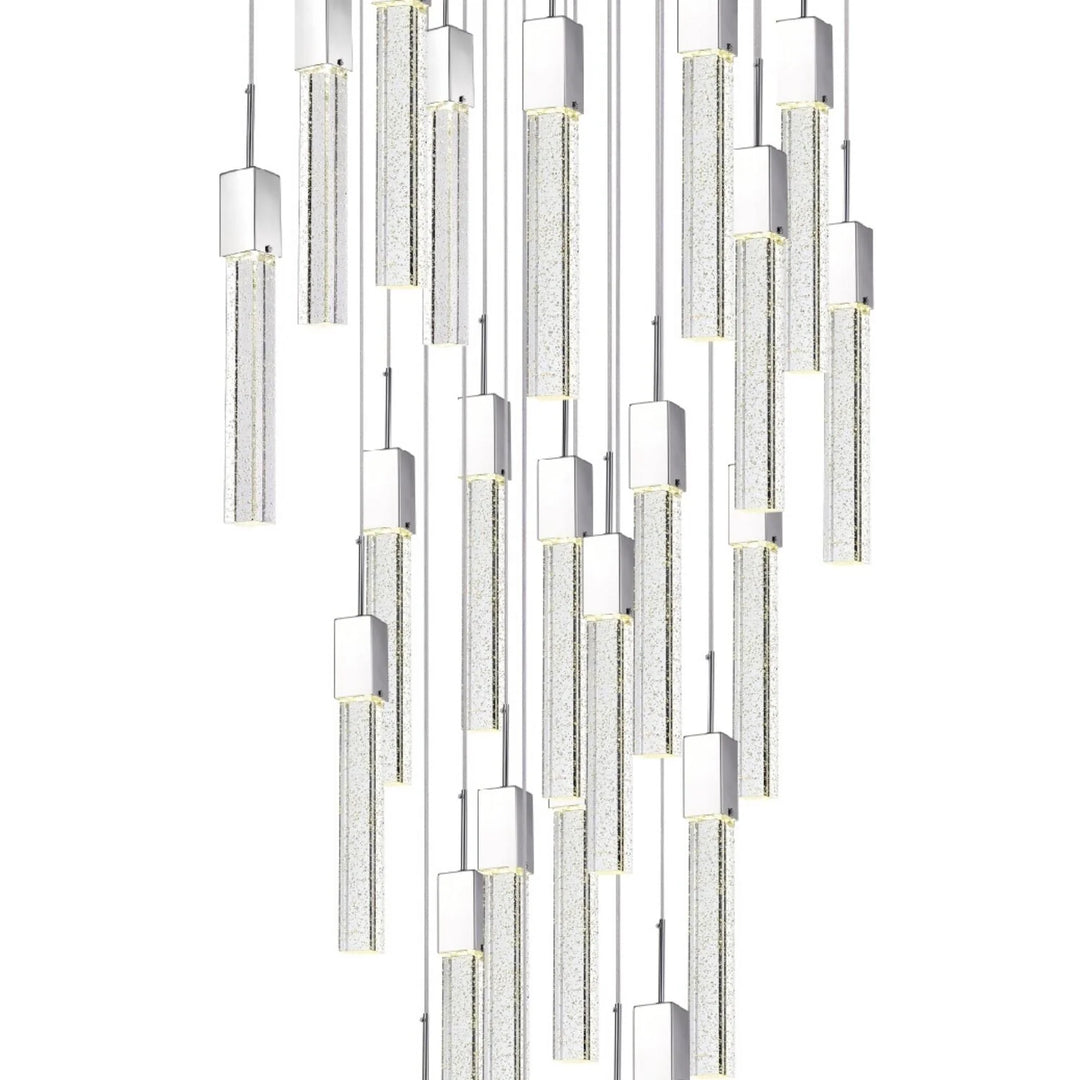 Rectangular Crystal Chandelier. XL 25 Light