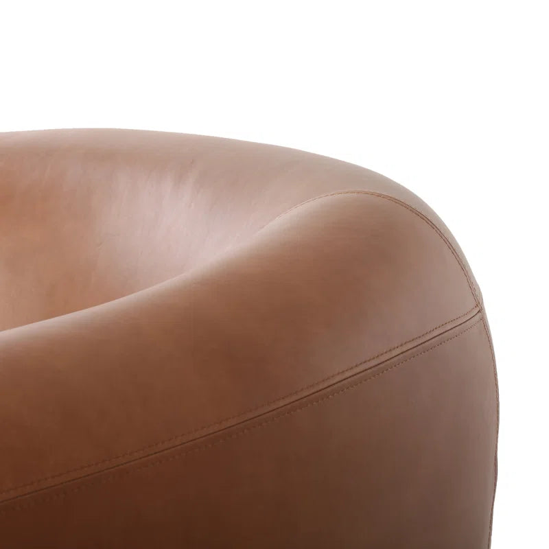 Bruno Leather Barrel Chair