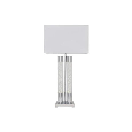 The Metal and Acrylic Table Lamp with Fabric Linen Shad