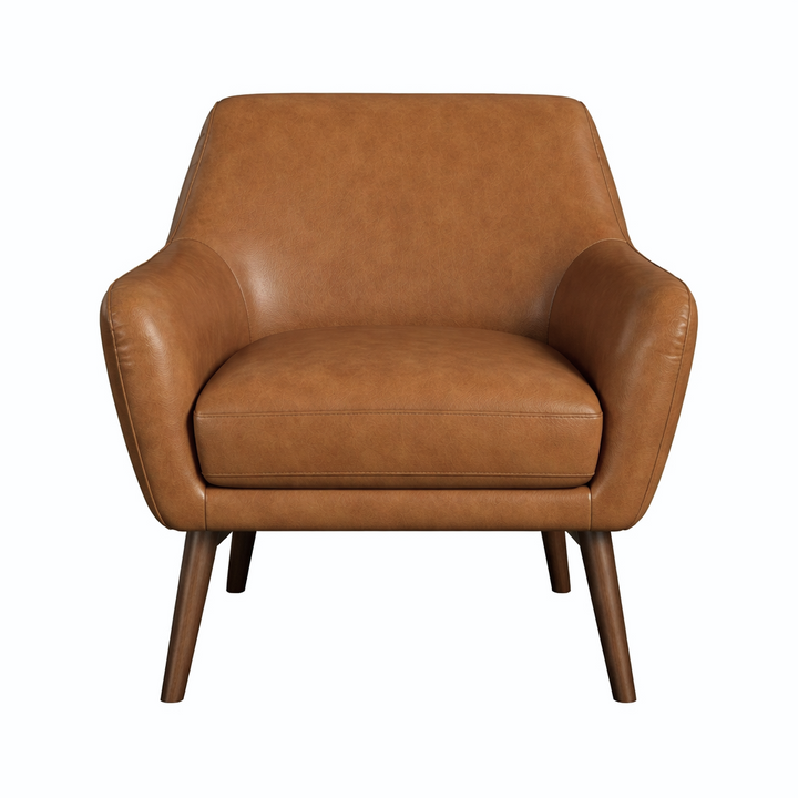 Panom Tan Leather Lounge Chair