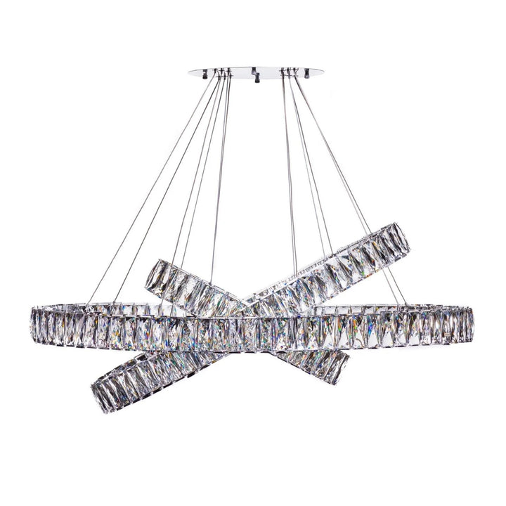 Crystal Elegance LED Chandelier 3 Ovals
