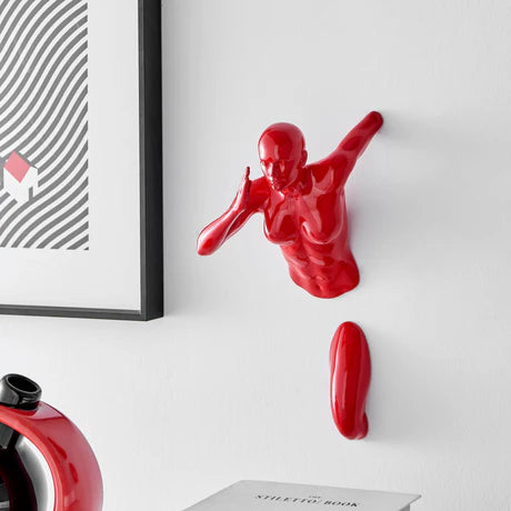 Runner Woman 13" Wall Sculpture – Red