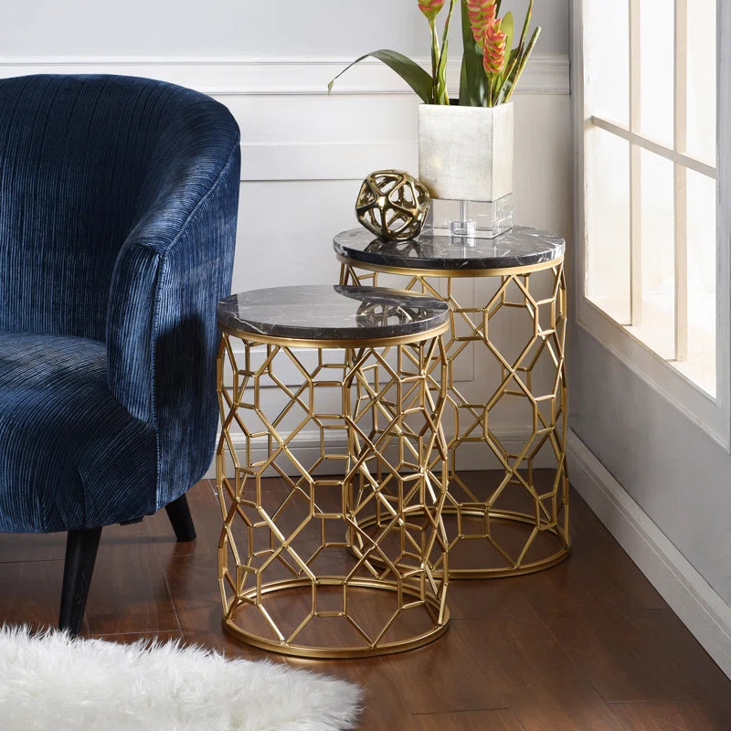 Poe Marble Top Nesting Tables