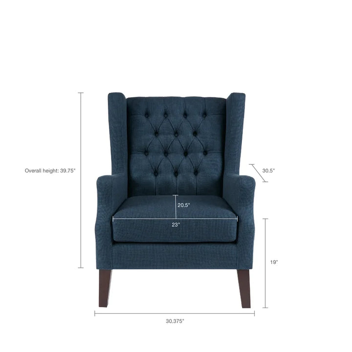 Allis Upholstered Button Tufted Wingback Chair