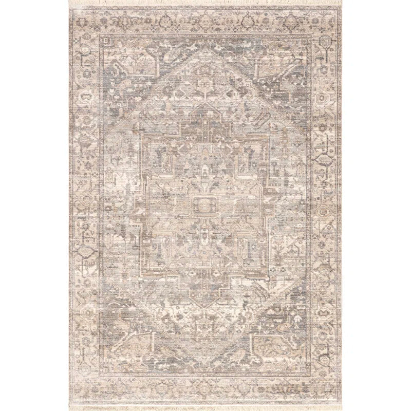 Wideman Medallion Area Rug for Living Room Bedroom Dining Room Kitchen, Neutral/Beige