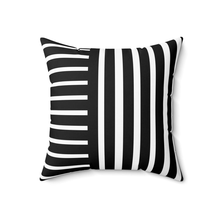 Black and White Double Striped Pillow
