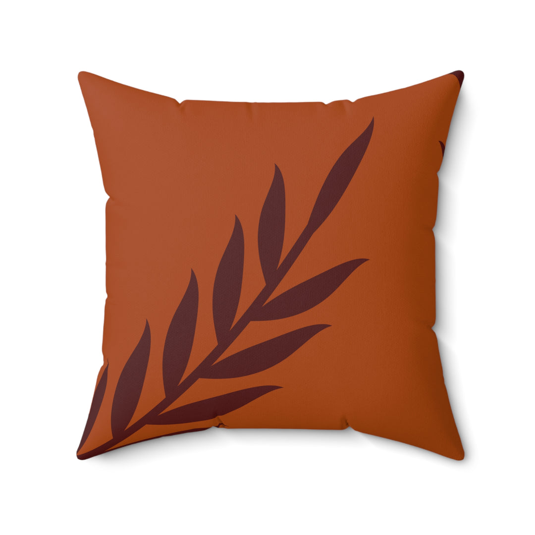 Terracotta Leaf Pillow