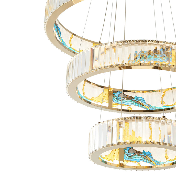 Boeseman’s Colorful Chandelier 3 Tiers Round