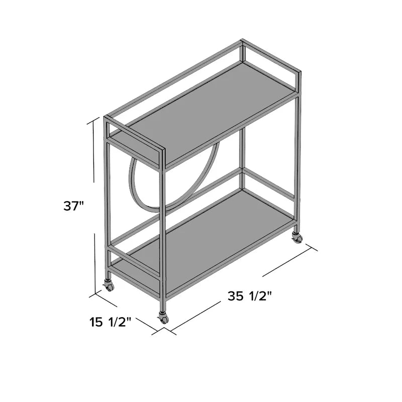 Danius Metal Bar Cart