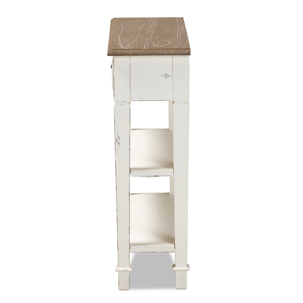 Dauphine Traditional French Accent Console Table-1 Drawer