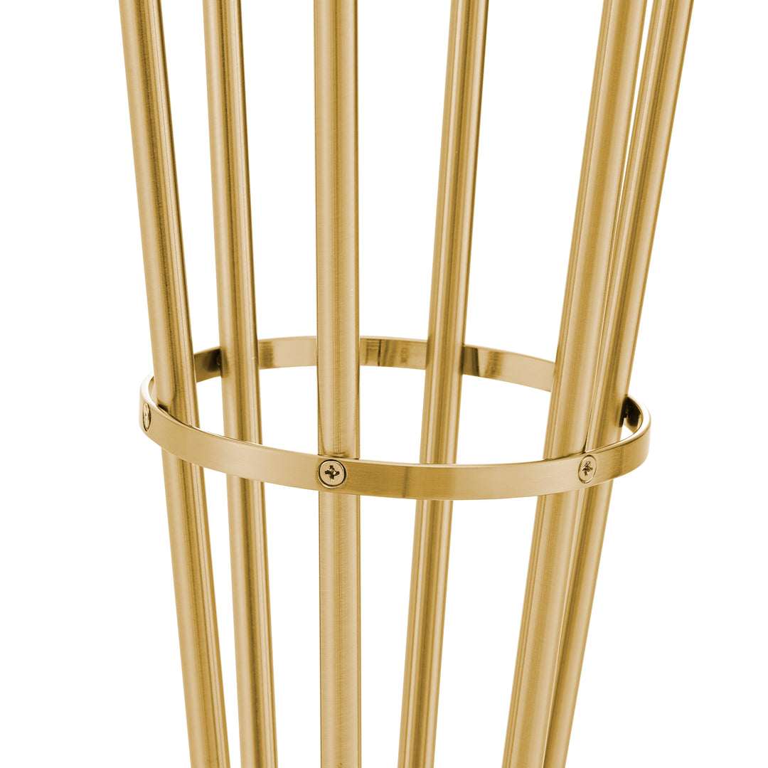 Anechdoche 6-Light Floor Lamp in Gold and White