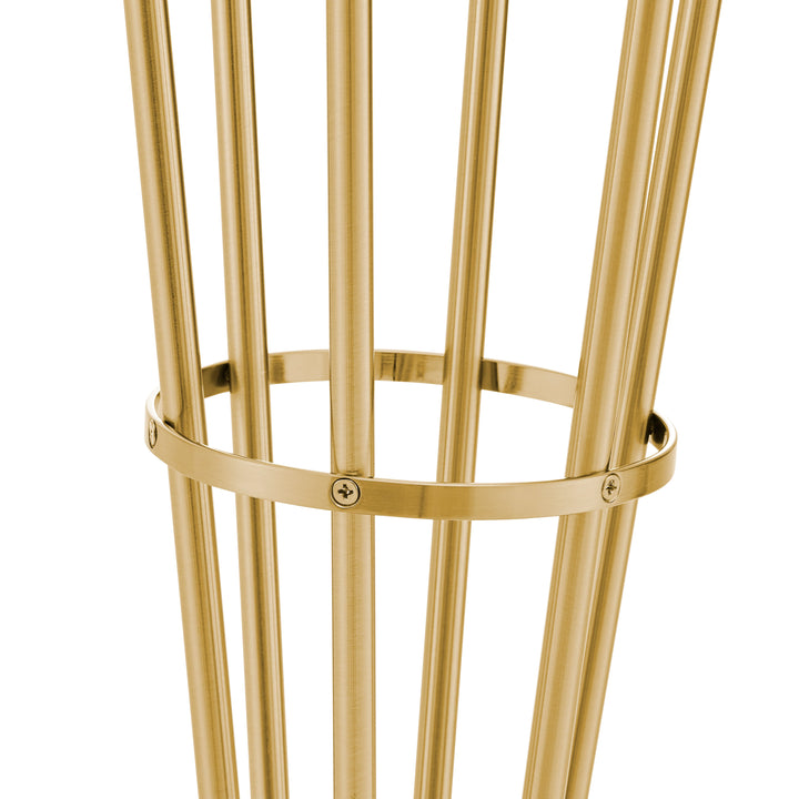 Anechdoche 6-Light Floor Lamp in Gold and White
