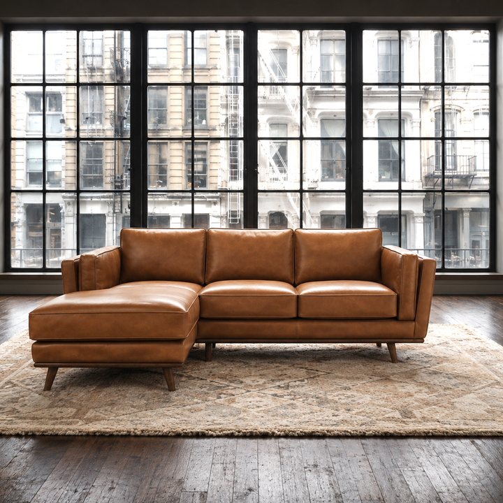 Chase Genuine Leather Sectional Left Facing