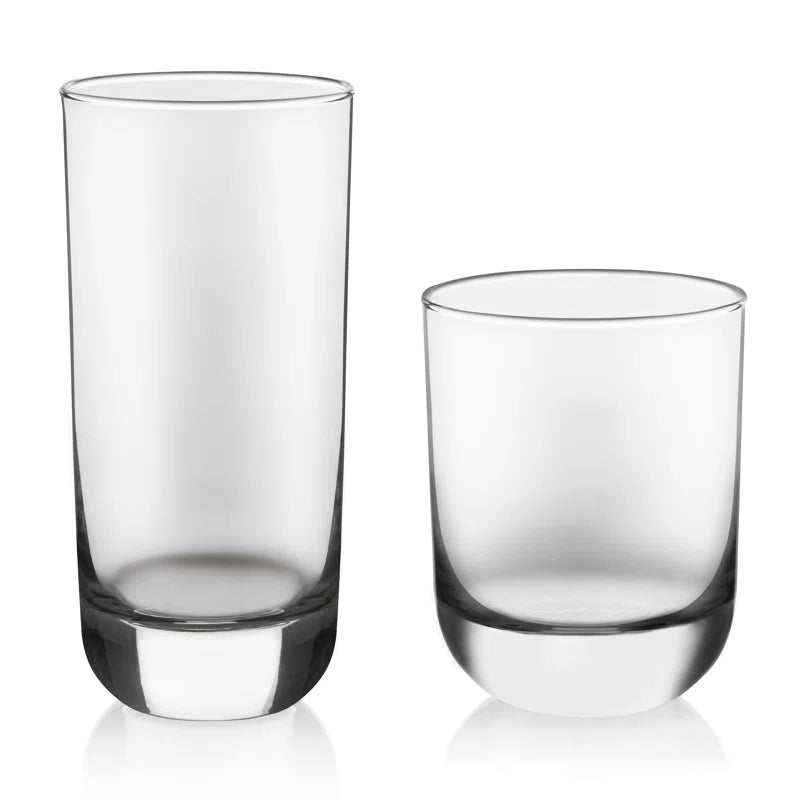 Polaris 16-Piece Tumbler and Rocks Glass Set