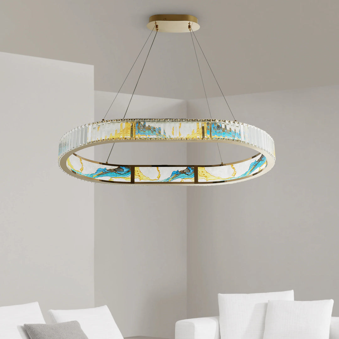 Boeseman’s Colorful Chandelier 1 Tier Squoval