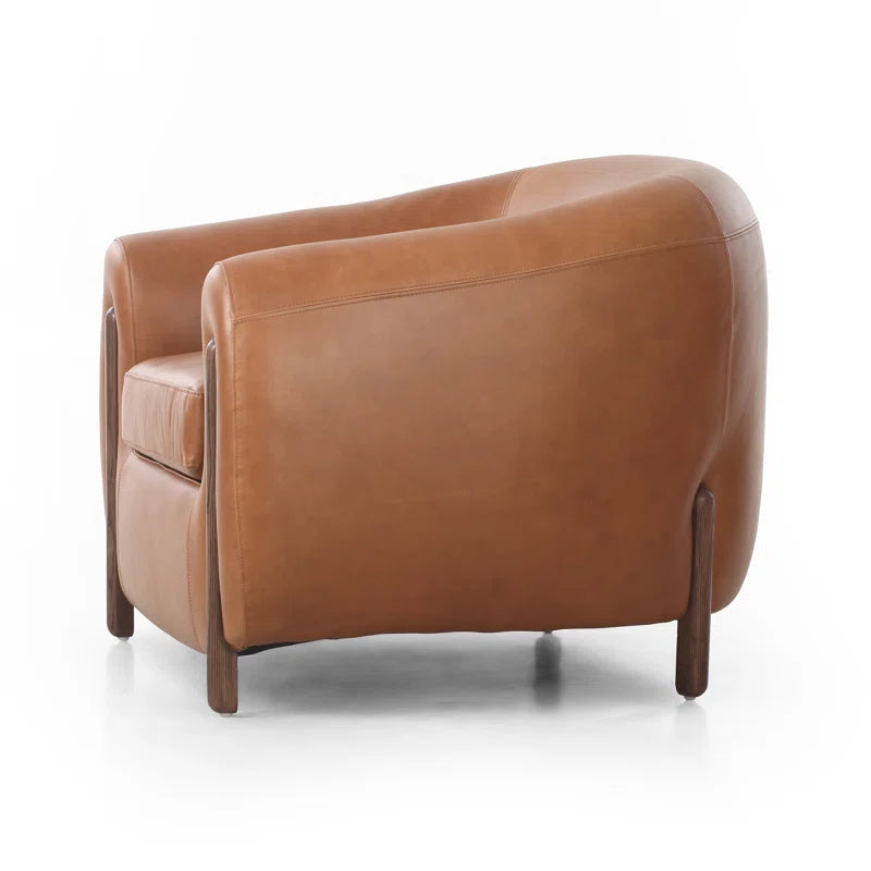 Bruno Leather Barrel Chair