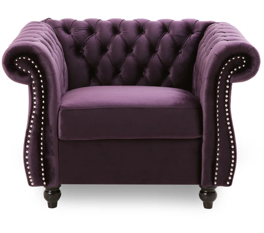 Faux Leather Chesterfield Chair