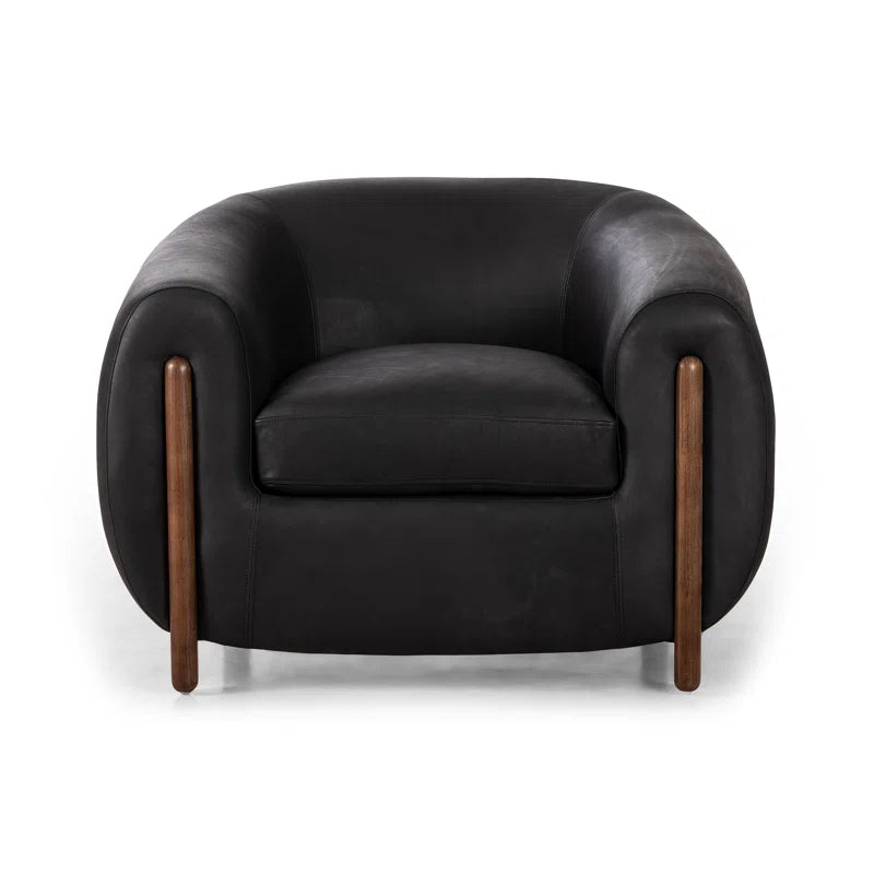 Bruno Leather Barrel Chair