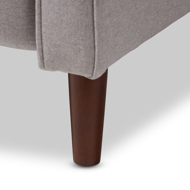 Mathias Mid-century Modern Light Grey Fabric Upholstered Lounge Chair