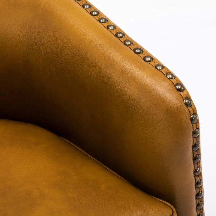 Gatwick Faux Leather Swivel Barrel Chair