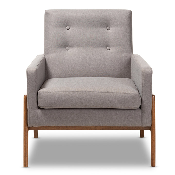 Perris Mid-Century Grey Lounge Chair