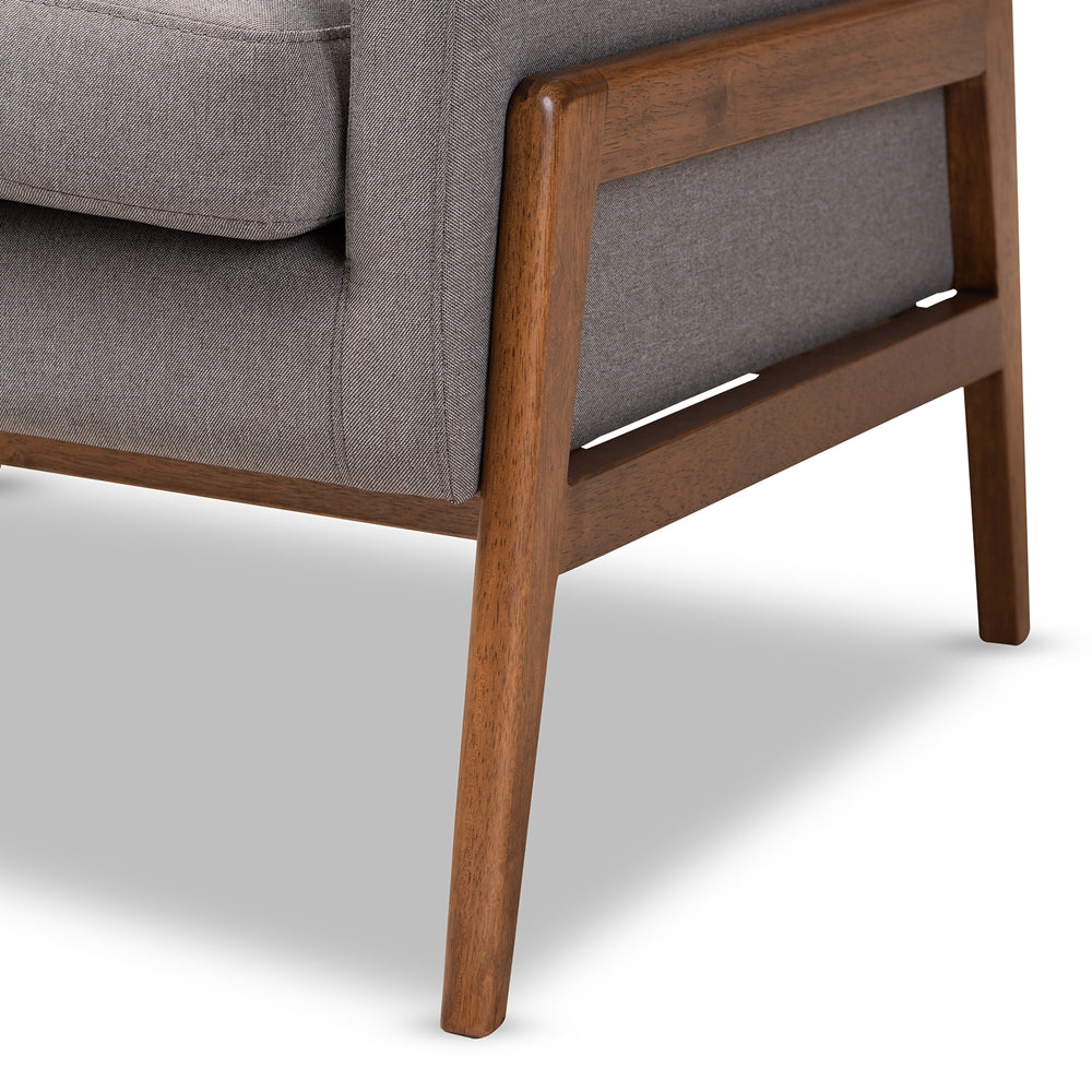 Perris Mid-Century Grey Lounge Chair