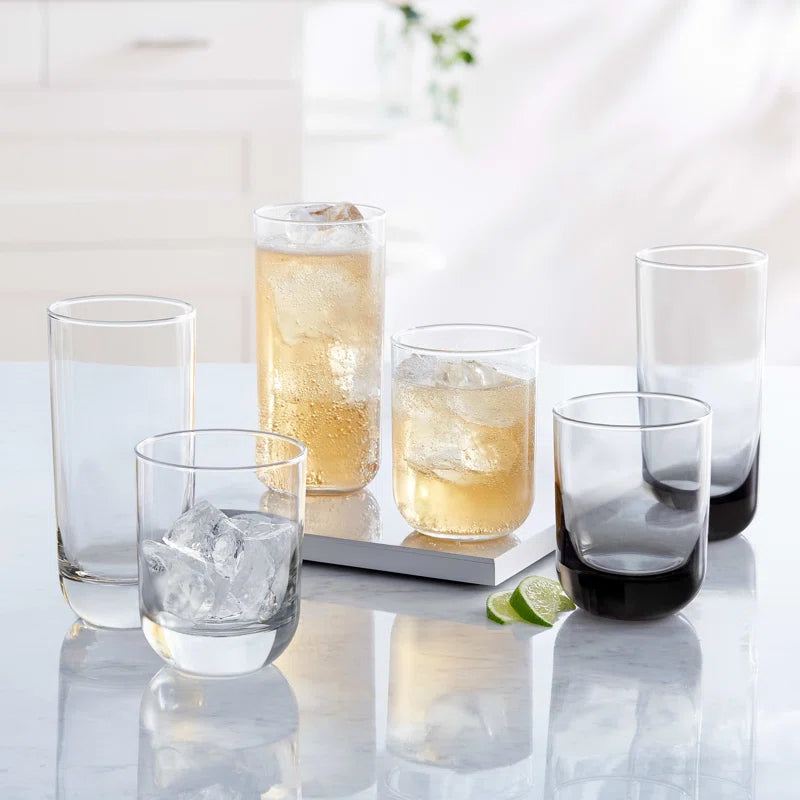 Polaris 16-Piece Tumbler and Rocks Glass Set