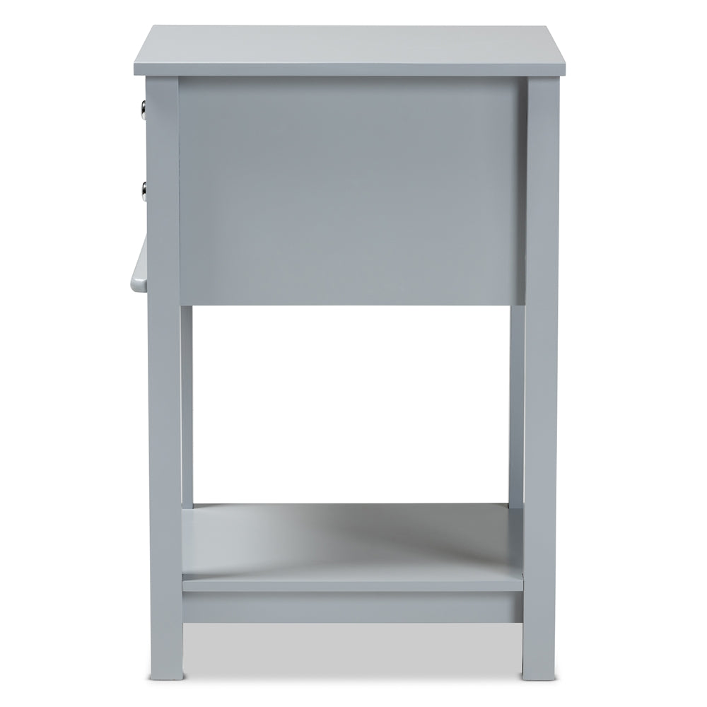 Willow Modern Light Grey Finished 2-Drawer Wood End Table