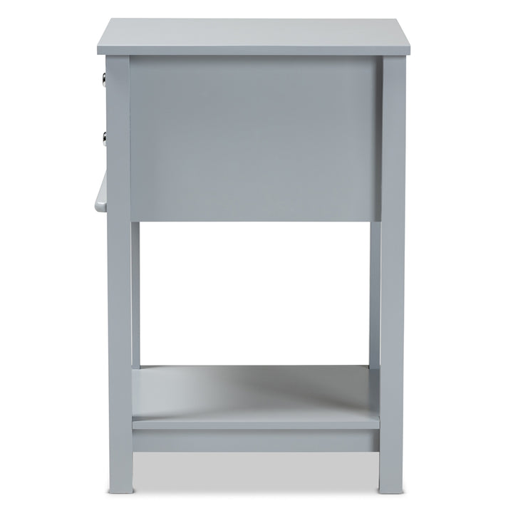 Willow Modern Light Grey Finished 2-Drawer Wood End Table