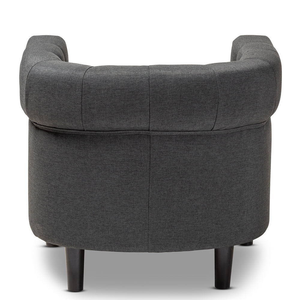 Gray armchair on a white background