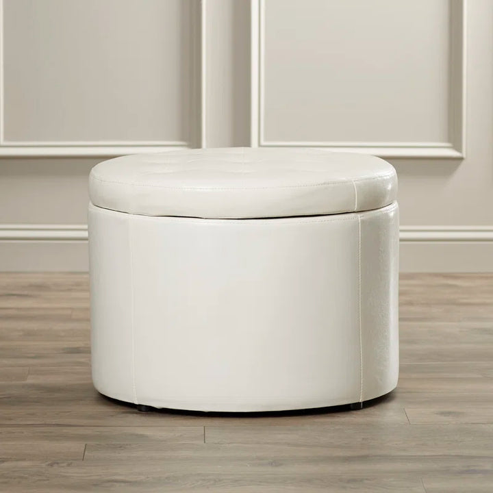 Stansell 22" Wide Tufted round Storage Ottoman